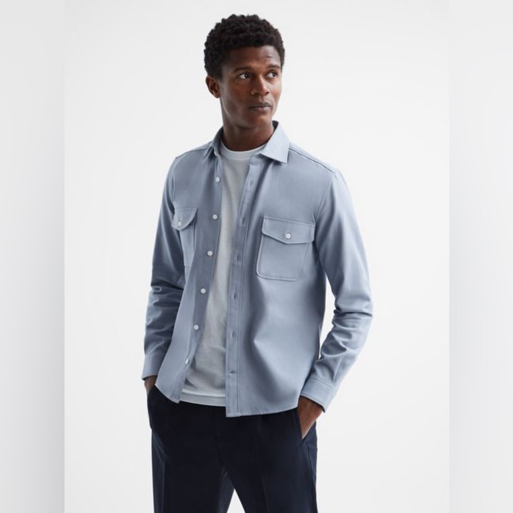Reiss Cotton Canvas Textured  Overshirt